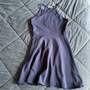 Navy blue skater dress